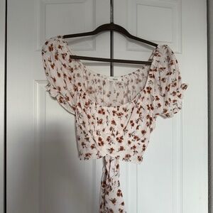 Floral Tie Top
